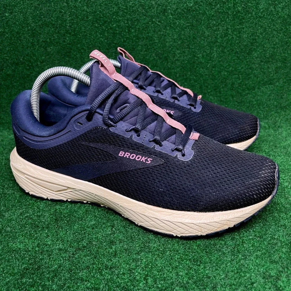 Brooks Revel 7 Running Shoes Navy Pink‎ Athletic Sneakers Women's US 10.5 B